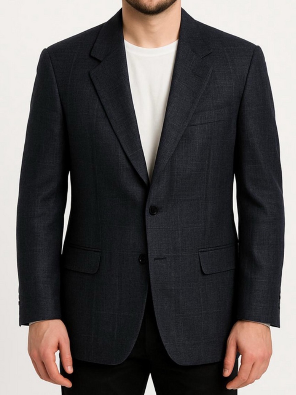 Nino Cerruti Rue Royal Blue Gray Jacket Blazer